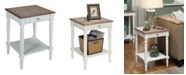 Convenience Concepts French Country 1 Drawer End Table with Shelf